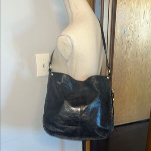Hobo The Original Bianka Black Leather Shoulder Bag Lightweight